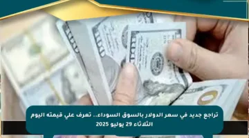 تراجع جديد في سعر الدولار بالسوق السوداء.. تعرف على قيمته اليوم الثلاثاء 29 يوليو 2025
